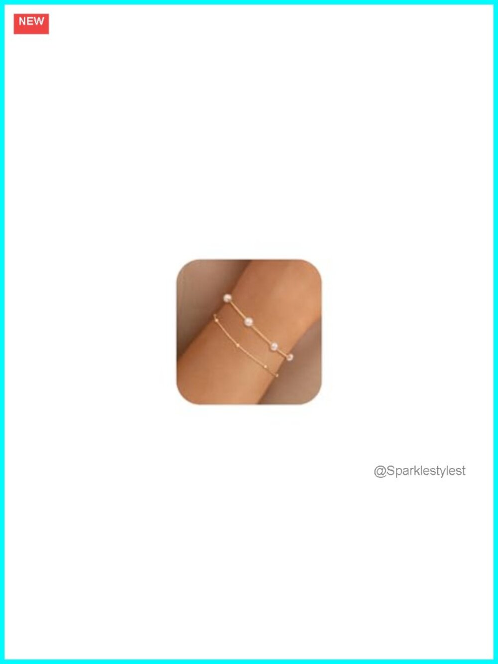 Pearl Bracelet Set 14K Gold Plated Adjustable